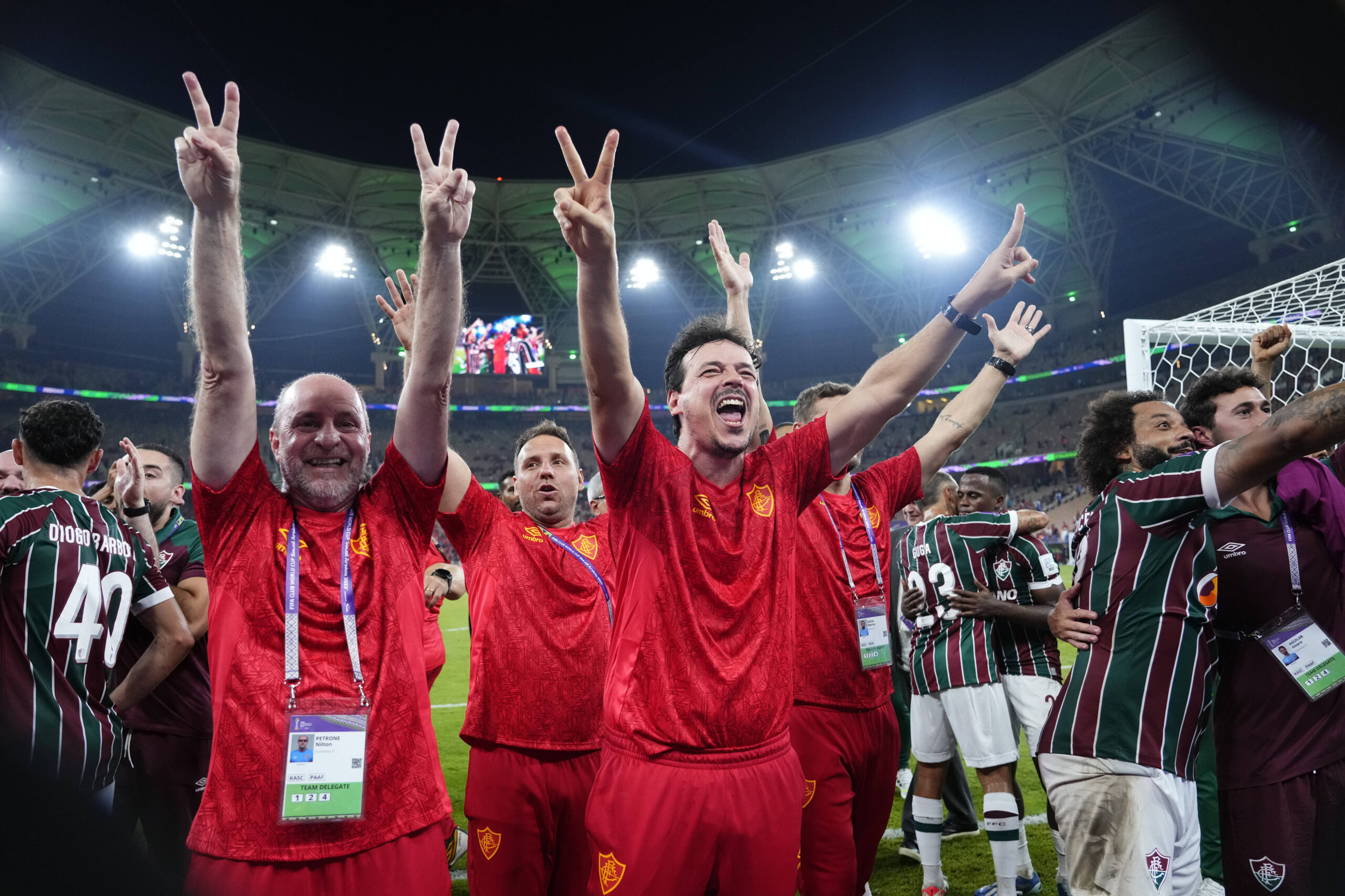 Fluminense v Al Ahly: Semi-Final - FIFA Club World Cup Saudi Arabia 2023 Fernando Diniz head coach of Fluminense celebra