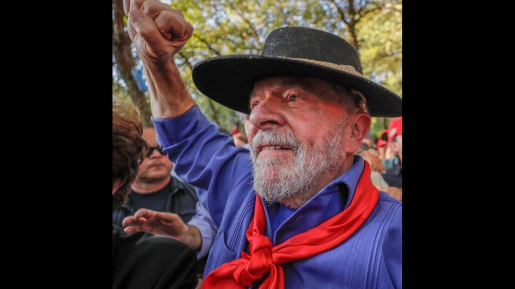 Lula em trajes Gauchos