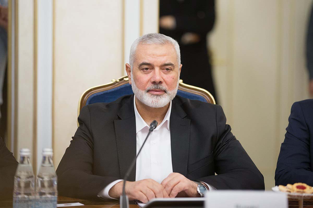 Haniyeh, líder político do Hamas, em reunião em Moscou, em 2020. (Foto: Wikimedia Commons)