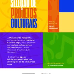 Usina Santa Terezinha abre inscrições para patrocínio de projetos artísticos